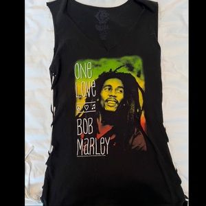 Bob Marley tank top (ties up the side) size S/M
